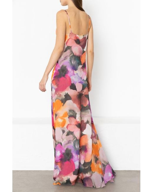 Black Halo White Emory Maxi Dress
