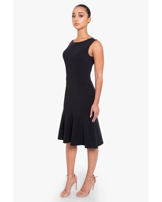 black dress with a train Black Sheath Court Train Off Shoulder Sleeveless Side Slit Prom Dresses