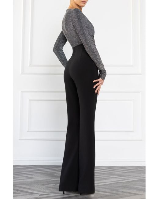Black Halo Blue Rafaela Color Block Jumpsuit