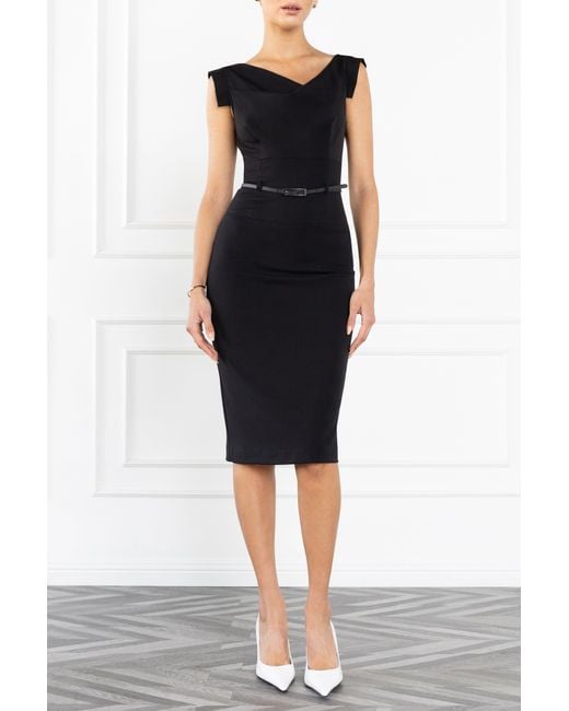 Black Halo Black Classic Jackie O Sheath Dress