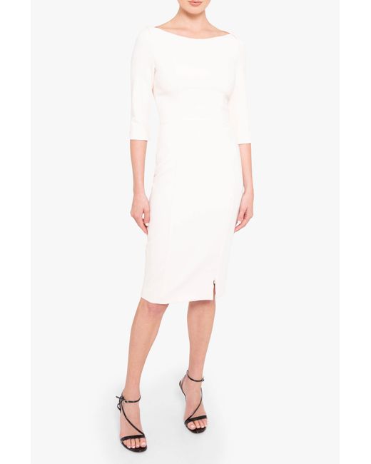 Black Halo Women's White Marissa Sheath Dress