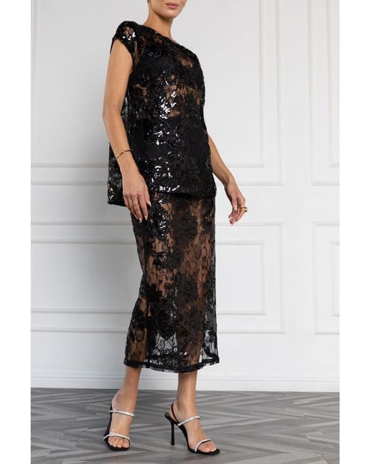 Black Halo Blue Etherea 2 Pc Midi - Floral