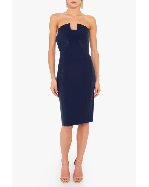 Black Halo Blue Lena Color Block Dress