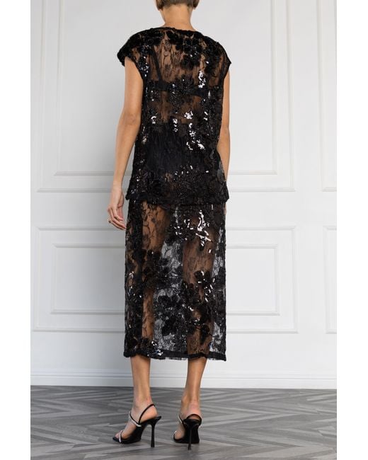 Black Halo Blue Etherea 2 Pc Midi - Floral