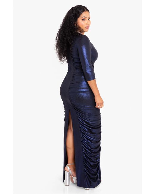 Black halo navy store dress