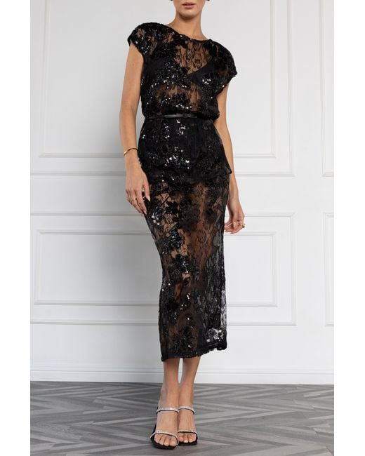 Black Halo Blue Etherea 2 Pc Midi - Floral
