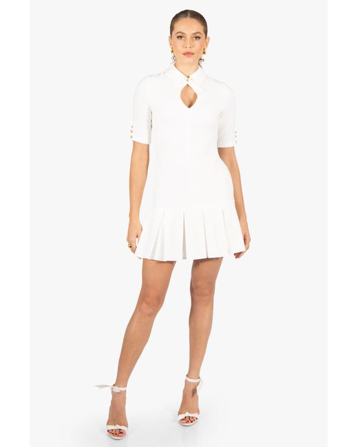Black Halo White Rami Mini Dress