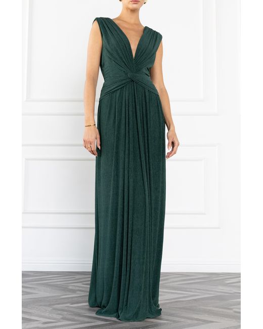 Black Halo Green Eliora Gown