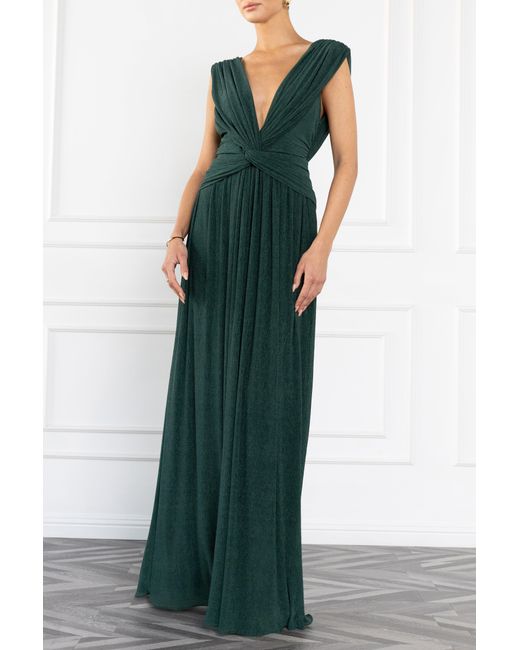 Black Halo Green Eliora Gown