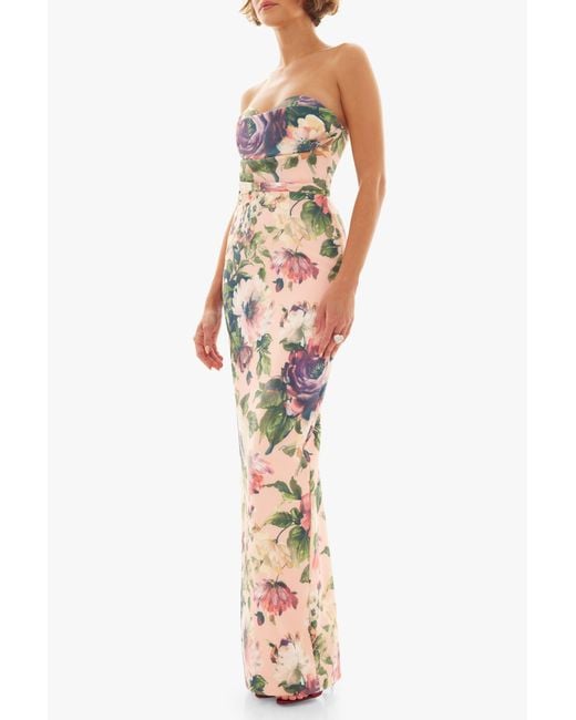 Black Halo Multicolor Leonora Gown