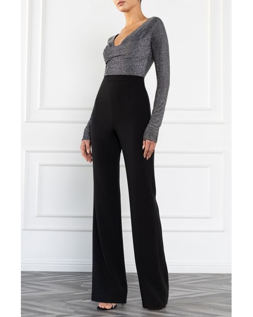 Black Halo Blue Rafaela Color Block Jumpsuit