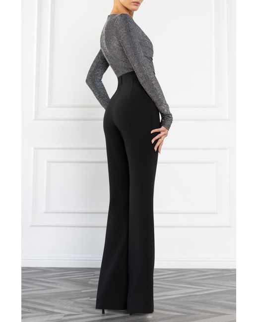 Black Halo Blue Rafaela Color Block Jumpsuit
