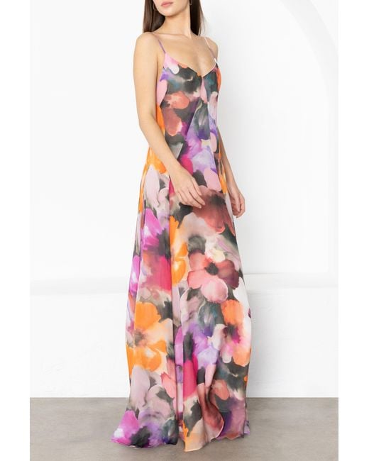 Black Halo White Emory Maxi Dress