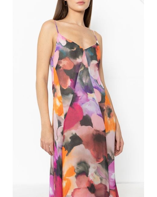 Black Halo White Emory Maxi Dress