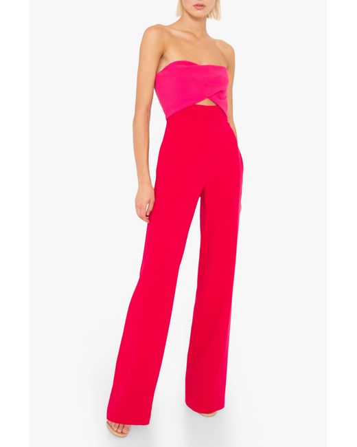 Black Halo Red Jada Color Block Jumpsuit
