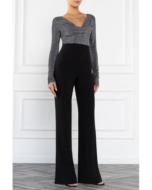Black Halo Blue Rafaela Color Block Jumpsuit