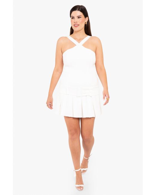 Black Halo White Adalyn Mini Dress