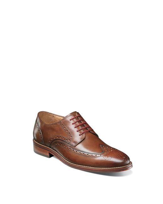 florsheim dash wingtip lace up cognac
