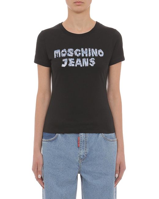 Moschino T-shirt Pattern Donna in Black | Lyst