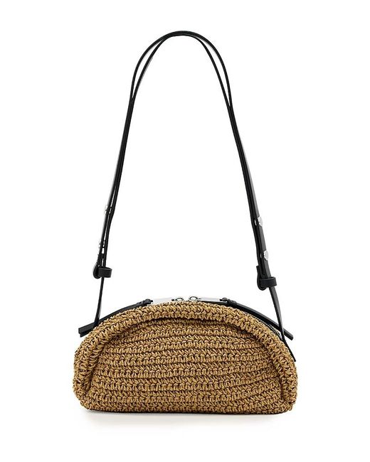 Small Raffia Cross Body AllSaints Rosalie Small Raffia Crossbody Bag in Metallic | Lyst