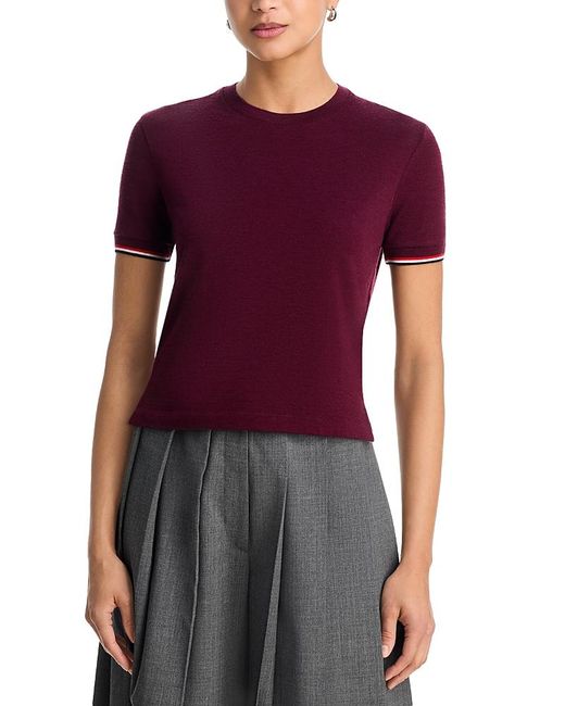 Thom Browne Purple Rib Cuff Tee