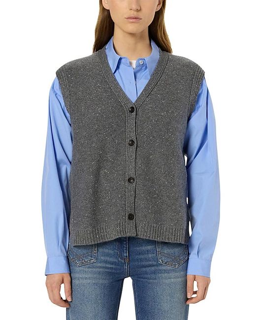 Gerard Darel Blue Elysee Buttoned Vest