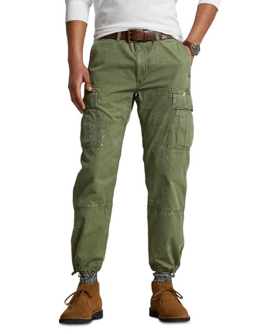 Polo Ralph Lauren Cotton Canvas Relaxed Fit Cargo Pants in Army Olive ...