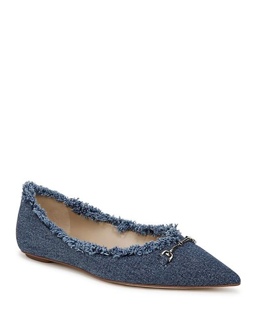 Sam Edelman Blue Nori Fray Flats