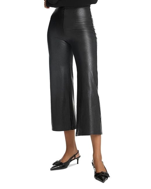 Commando Black Faux Leather Cropped Pants