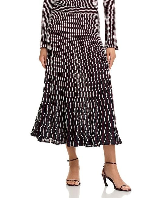 Jonathan Simkhai Multicolor Aliza Wavy Striped Skirt