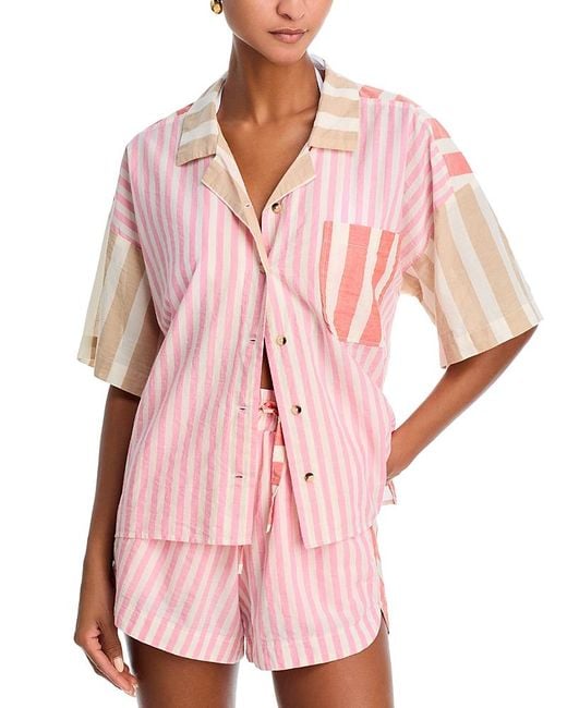 Echo Pink Cassis Camp Shirt