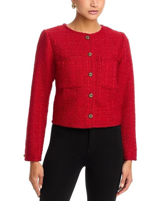Aqua Red Tweed Jacket