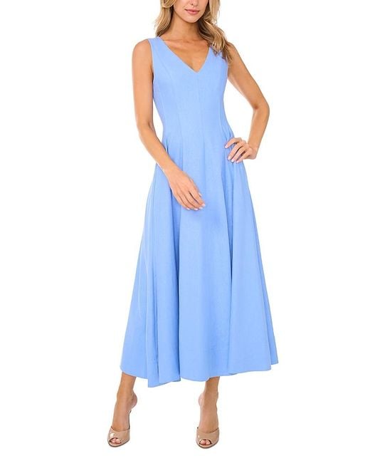 bridesmaid dresses ted baker Ted Baker Women's Pleated Halterneck Midi Dress in Blue, Kassiah main image 0