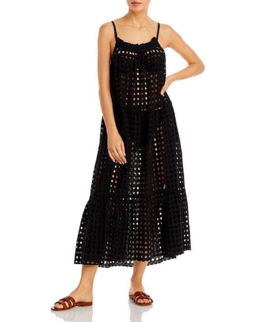 Solid & Striped The Clara Eyelet Dress Swim Cover Up in Black Lyst