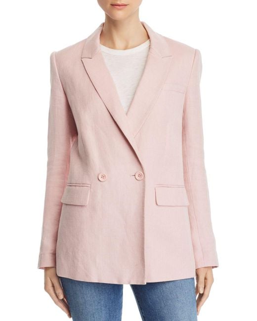 Lyst - Rebecca Minkoff Grace Textured Double-breasted Blazer in Pink