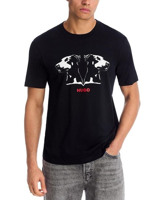 HUGO Black Dobero Graphic Tee for men