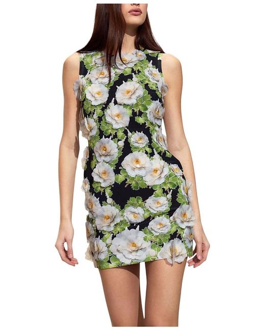 Cynthia Rowley Green Cornelia Applique Mini Dress
