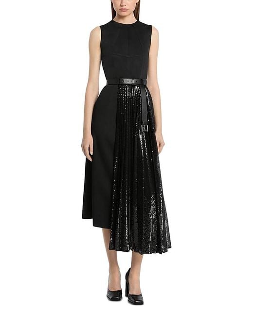 Michael Kors Black Michael Michael Kors Satin Embellished Overlay Dress