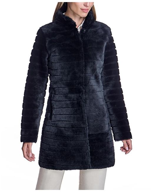 Maximilian Blue Grooved Shearling Jacket