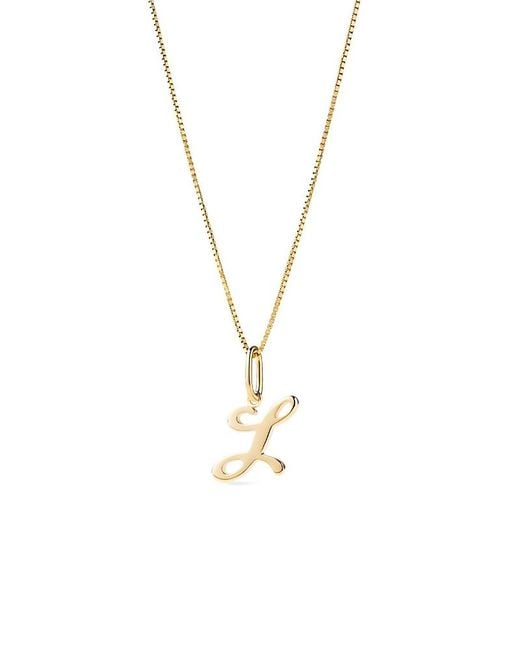 Ana Luisa Metallic Solid Script Letter Necklace