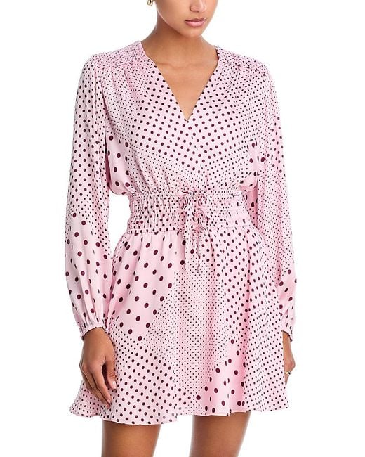 10 Crosby Derek Lam Pink Calanthe Printed Satin Dress