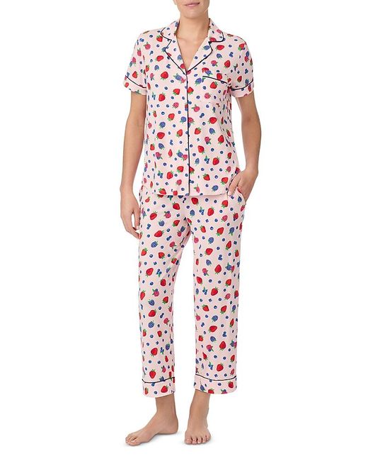 Kate Spade Red Print Crop Pajamas
