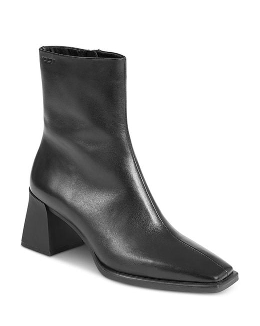 Vagabond Shoemakers Women's Black Vagabond Hedda Square Toe High Heel Boots