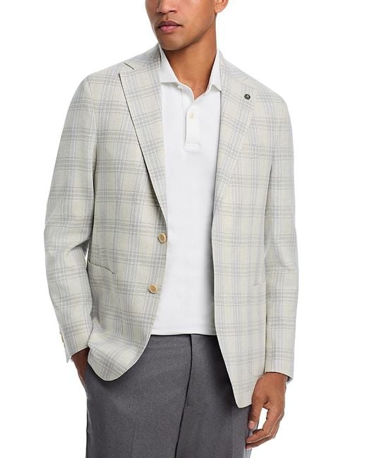 Jack Victor Gray Hampton Plaid Jersey Jacket for men