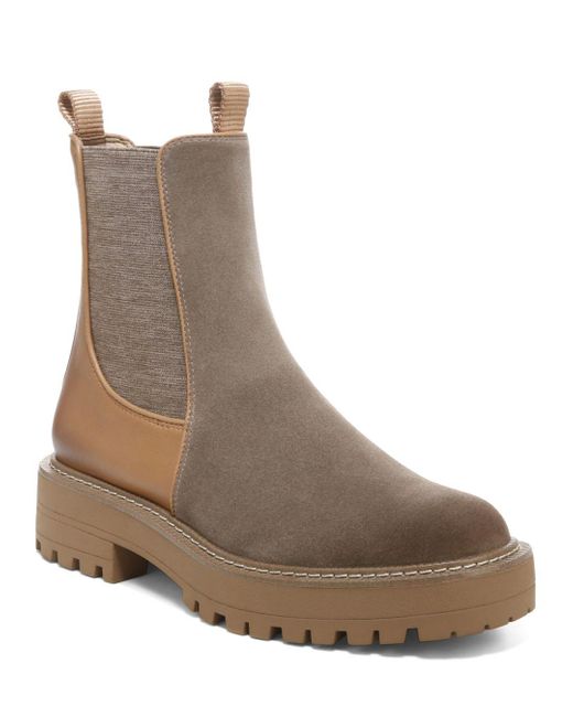 Sam Edelman Leather Laguna 2 Pull On Chelsea Boots in Desert Olive (Brown) | Lyst