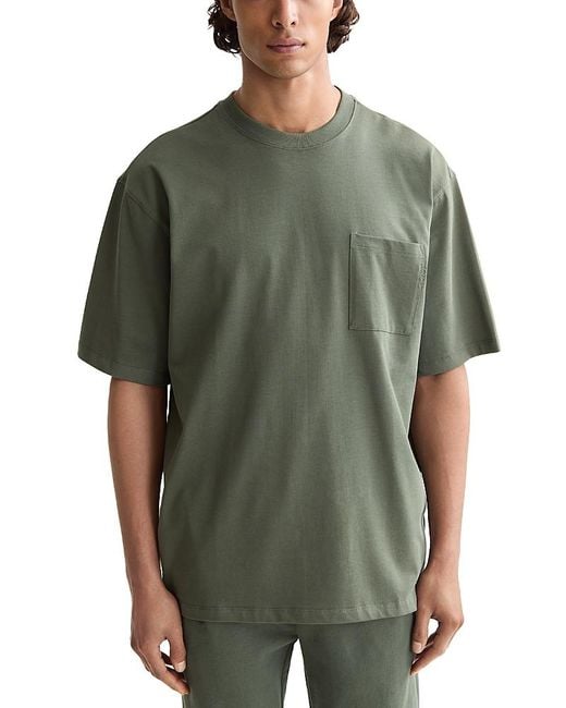 Scotch & Soda Green Core Oversized Fit Pocket Tee for men
