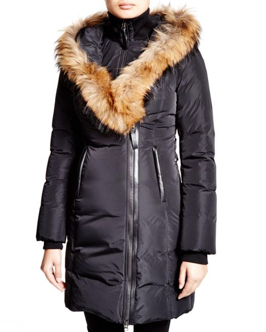 Mackage Kay Lavish Fur Trim Down Coat in Black - Save 55% - Lyst