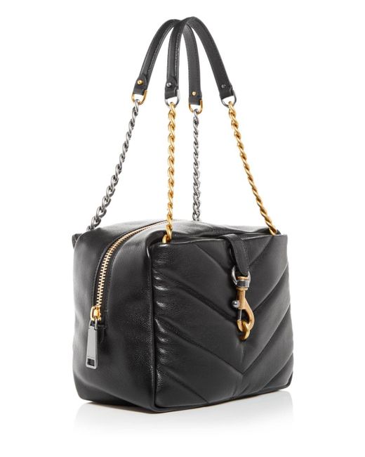 Rebecca Minkoff Leather Edie Maxi Shoulder Bag in Black Lyst