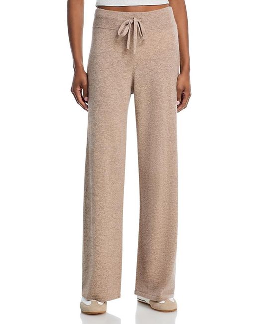 Aqua Natural 100% Cashmere Drawstring Pants