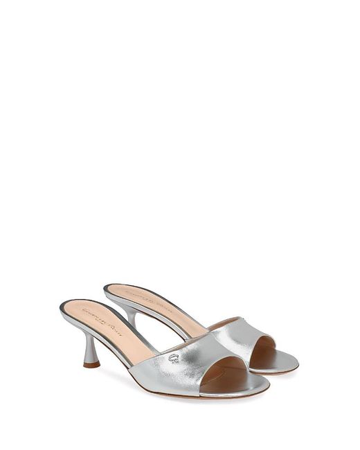 Gianvito Rossi White Ascent 55 Mule